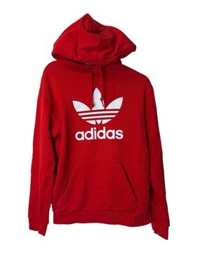 ⭐️ Adidas Red Hoodie with logo- size small